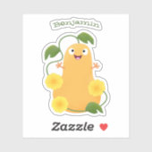 かわいいハッピーバターナットカボチャのグルドマンガ シール (シート)