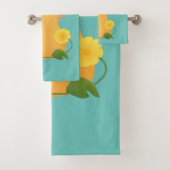 かわいいハッピーバターナットカボチャのグルドマンガ バスタオルセット (インサイチュ)