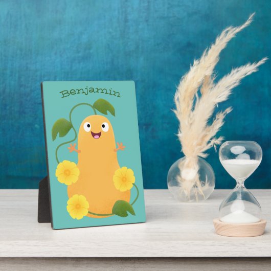 かわいいハッピーバターナットカボチャのグルドマンガ フォトプラーク (側面)