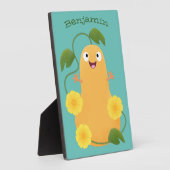 かわいいハッピーバターナットカボチャのグルドマンガ フォトプラーク (側面)