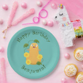 かわいいハッピーバターナットカボチャのグルドマンガ ペーパープレート (パーティー)