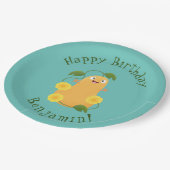 かわいいハッピーバターナットカボチャのグルドマンガ ペーパープレート (アングル)