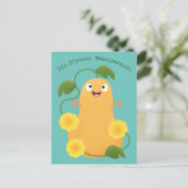 かわいいハッピーバターナットカボチャのグルドマンガ ポストカード (スタンド正面)