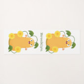 かわいいハッピーバターナットカボチャのグルドマンガ ヨガマット (裏面(横))