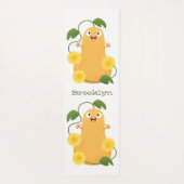 かわいいハッピーバターナットカボチャのグルドマンガ ヨガマット (裏面)