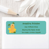 かわいいハッピーバターナットカボチャのグルドマンガ ラベル (インサイチュ)