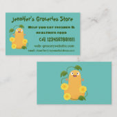 かわいいハッピーバターナットカボチャのグルドマンガ 名刺 (正面/裏面)