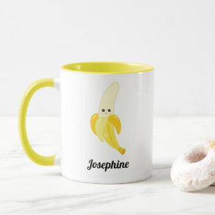かわいいハッピーバナナモノグラム マグカップ