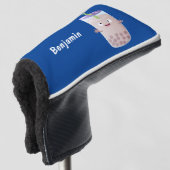 かわいいハッピーバブルティーボバ漫画のキャラクター ゴルフヘッドカバー (3/4 正面)