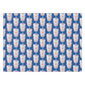 かわいいハッピーバブルティーボバ漫画のキャラクター テーブルクロス (正面(横))