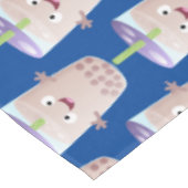 かわいいハッピーバブルティーボバ漫画のキャラクター テーブルクロス (アングル)