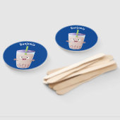 かわいいハッピーバブルティーボバ漫画のキャラクター ハンドファン (組立なし)