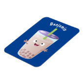 かわいいハッピーバブルティーボバ漫画のキャラクター マグネット (左側)