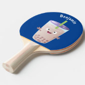 かわいいハッピーバブルティーボバ漫画のキャラクター 卓球ラケット (正面アングル)