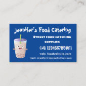 かわいいハッピーバブルティーボバ漫画のキャラクター 名刺 (正面)