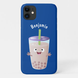 かわいいハッピーバブルティーボバ漫画のキャラクター iPhone 11 ケース