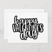 かわいいハッピーバレンタインデーのワードアート シーズンポストカード (正面/裏面)