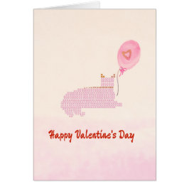 かわいいハッピーバレンタインデーカード