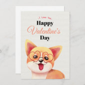 かわいいハッピーバレンタインデーカード シーズンカード (正面/裏面)