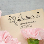 かわいいハッピーバレンタインデータイポグラフィアドレス セルフインキングスタンプ