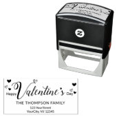 かわいいハッピーバレンタインデータイポグラフィアドレス セルフインキングスタンプ (インサイチュ)