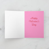 かわいいハッピーバレンタインデーバルーンハート シーズンカード (内部)