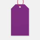 かわいいハッピーバレンタインデーパープルシンプルラベル ギフトタグ (裏面)
