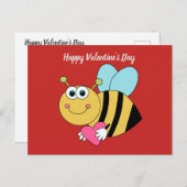 かわいいハッピーバレンタインデービー シーズンポストカード (正面/裏面)