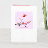 かわいいハッピーバレンタインデー文字デザイン シーズンカード (裏面)