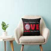かわいいハッピーバレンタインデー犬ママ愛するハート赤 クッション (椅子)