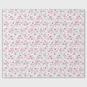 かわいいハッピーバレンタインデー猫ラッピング紙 ラッピングペーパー (フラット)