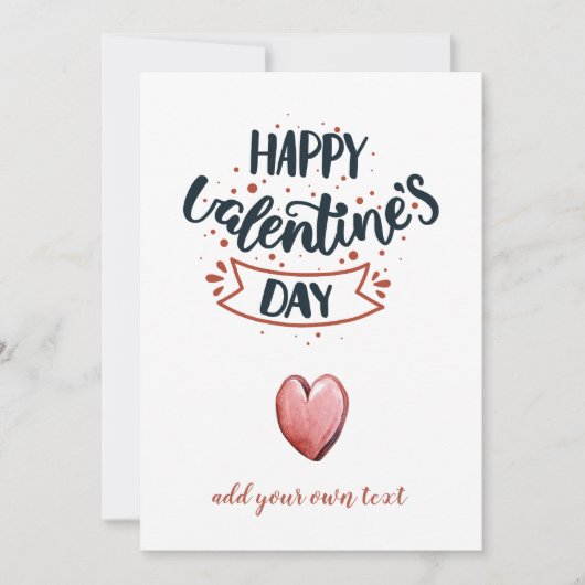 かわいいハッピーバレンタインデー シーズンカード (正面)