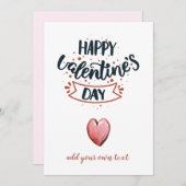 かわいいハッピーバレンタインデー シーズンカード (正面/裏面)