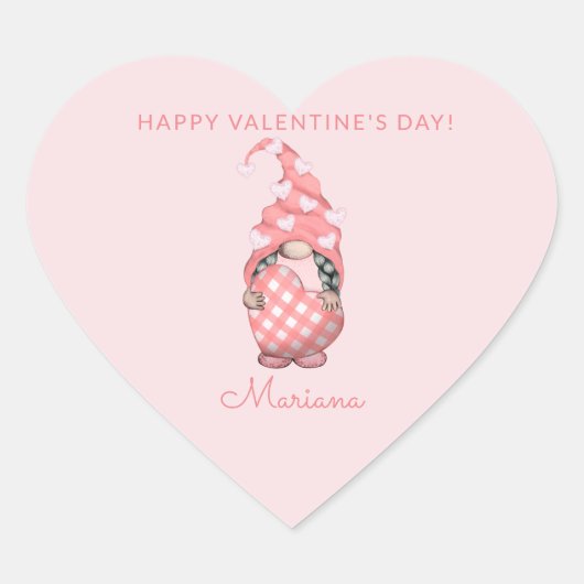 かわいいハッピーバレンタインデー ハートシール (正面)