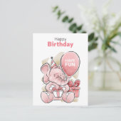 かわいいハッピーバースデーカード ポストカード (スタンド正面)
