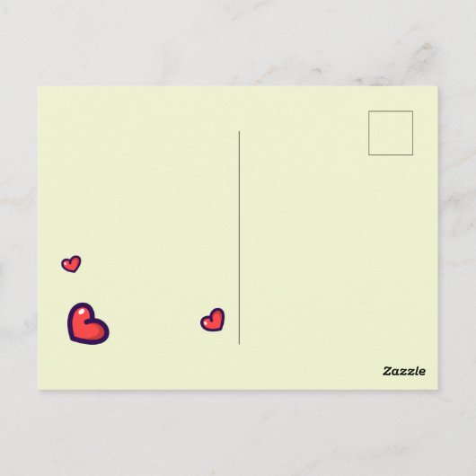 かわいいハッピーバースデーカード ポストカード (裏面)