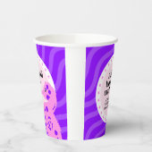 かわいいハッピーバースデーガールピンクシーホースon波 紙コップ (左)