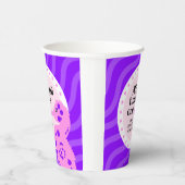 かわいいハッピーバースデーガールピンクシーホースon波 紙コップ (右)