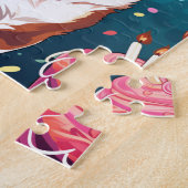 かわいいハッピーバースデーコルギドッグ ジグソーパズル (側面)