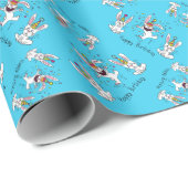 かわいいハッピーバースデーバニーラビットキッズ ラッピングペーパー (ロールコーナー)