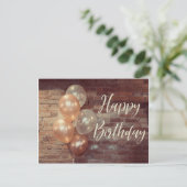 かわいいハッピーバースデーバルーンポストカード インビテーションポストカード (スタンド正面)