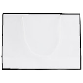 かわいいハッピーバースデーブラック&ホワイト ラージペーパーバッグ (裏面)