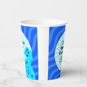 かわいいハッピーバースデーブルーボーイシーホースon波 紙コップ (左)