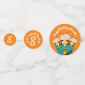 かわいいハッピーバースデーボーイアルパカスインティール(緑がかった色)セラペ コンフェッティ (正面)