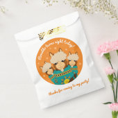 かわいいハッピーバースデーボーイアルパカスインティール（緑がかった色）セラペ フェイバーバッグ (封をした状態)