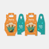 かわいいハッピーバースデーボーイアルパカスインティール(緑がかった色)セラペ フェイバーボックス (折り畳みなし)