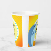 かわいいハッピーバースデーボーイブルードルフィンインザサン 紙コップ (左)