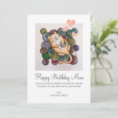 かわいいハッピーバースデーママ/レスキュー猫 カード (スタンド正面)