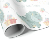 かわいいハッピーバースデー水彩恐竜2年 ラッピングペーパー (ロールコーナー)