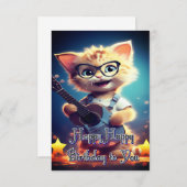 かわいいハッピーバースデー猫 (正面/裏面)